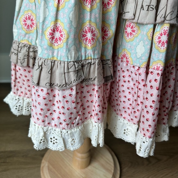 MUSTARD PIE Striped Multicolor Kids Dress SIZE 4T made in India - Picture 6 of 14